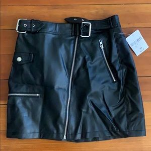 Forever 21 black leather mini skirt